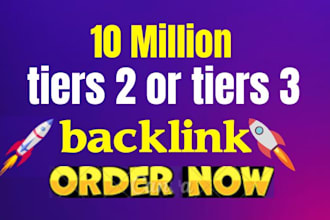 provide niche relevant tier 2 or tier 3 SEO backlinks