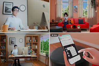 create 2d 3d saas product video or saas demo video