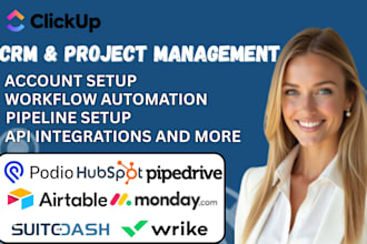 setup airtable monday crm pipedrive clickup zoho hubspot salesforce podio asana