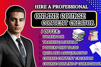 do online course content course outline course curriculum and ppt slide