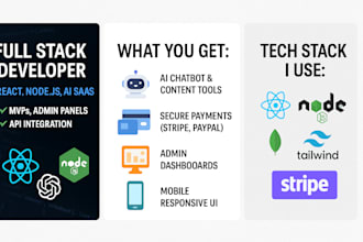 be full stack web application software developer react ai saas node js developer