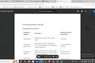 do transcription work in english and hindi