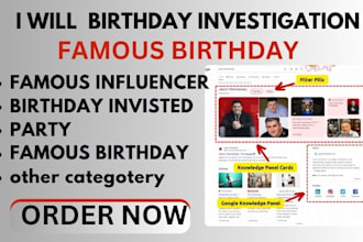 create a custom famous birthdays profile and fun birthday wishes from characters
