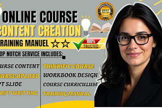 create expert level, gold standard course content,slide, curriculum and workbook