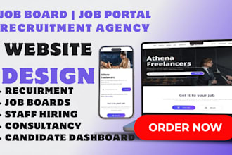 design job board recruitment website healthcare staffing wordpress agency clinic