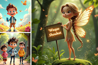 create 2d and 3d characters like pixar style, fantasy, game, minecraft, ai art