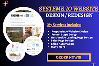 create responsive system io landing page in system io  sales funnel website