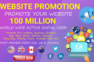 promote website, discord, app, game, etsy, blog, mlm, product, or any link