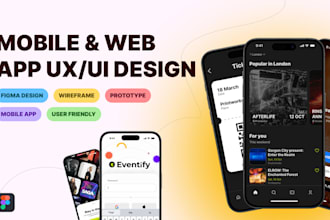 design clean and user friendly UX UI for your website or app in figma