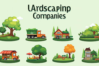 create a modern logo for landscaping companies or food trucks