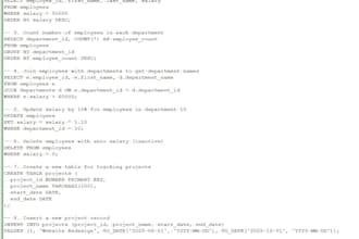write debug or optimize your sql queries and database scripts