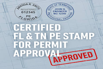 provide certified engineering florida stamp tennessee stamp for city approval