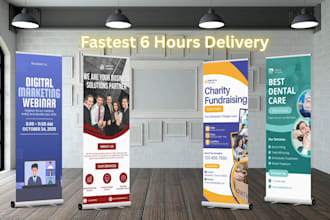 design professional roll up banner ,retractable banner in 6 hours