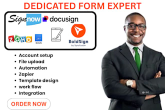 design boldsign signnow zoho sign esignature docusign wix contact form va