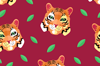 create seamless vector flat cute pattern in cartoon style