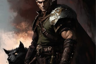 create a character illustration for dnd character game art design