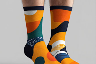 draw unique socks design for your brand