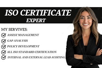 provide iso 9001, 45001, 27001, 22000, 22716 gmp, and others