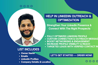 help in linkedin outreach and optimization
