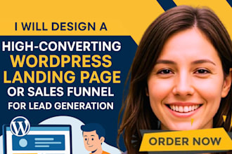 high converting wordpress funnel or landing page for lead generation