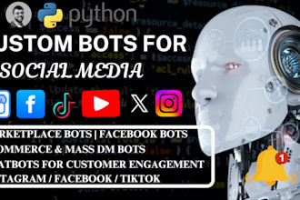 build automated whatsapp bot facebook bot mass dm bot discord bot telegram bot