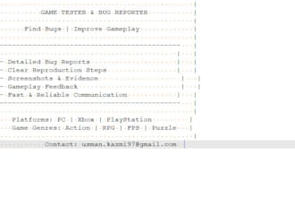 find bugs and improve gameplay