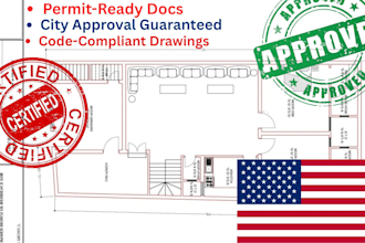 draw stamp architectural plan engineering drawing floor plan mep city permit