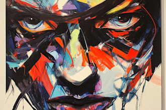 do a digital abstract art illustration