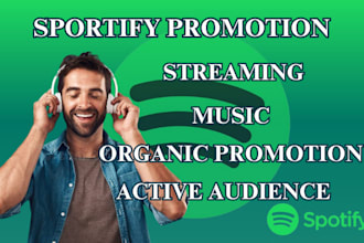 do organic promotion of your spotify, apple and youtube music