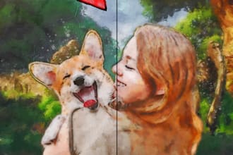 create a digital oil painting illustration from any image