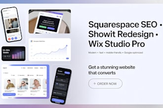 squarespace SEO showit website redesign wix studio