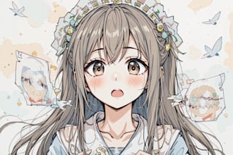 draw anime cartoon comic webtoon or comic book character
