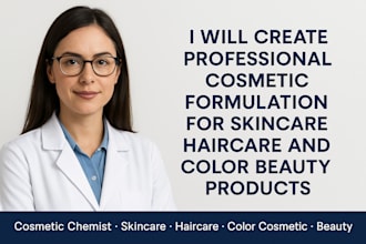 be your cosmetic formulation chemist and cosmetic formulator
