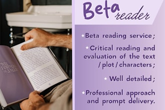 beta read, critique and give feedback on your writing
