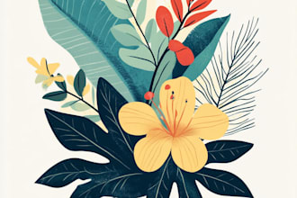 create a beautiful vintage botanical illustration poster