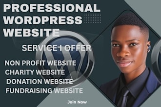 design non profit website, nonprofit website charity website 501c3 donation ngo