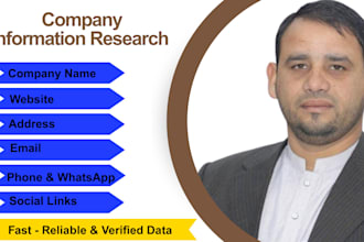 research and collect company information and contact details