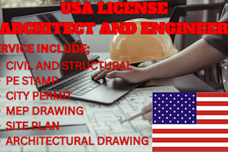 draw stamp architectural engineering drawing floor plan for city permit approval