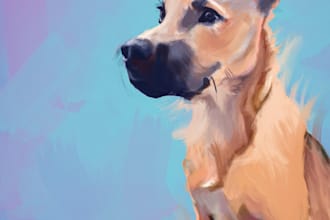 draw a realistic digital portrait of your pet or loved one