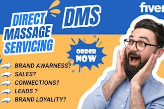 do organic linkedin dms, twitter dms, instagram dms for your target audience