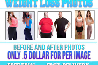 deliver before and after weight loss photo in 24hrs