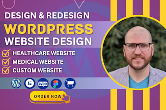 design medical, doctor, hospital clinic and healthcare website on wordpress site