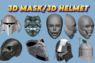 do 3d mask 3d helmet cosplay armor halloween mask cosplay props helmet
