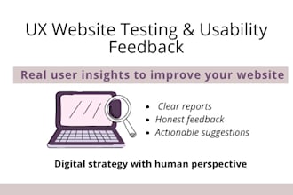 test your website and provide a UX and usability report