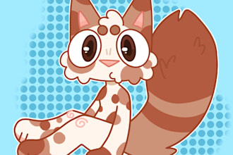 draw a silly chibi fullbody of your fursona or furry oc
