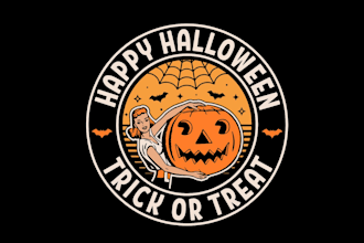 create wonderful and excellent spooky logo design