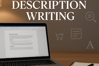 write product descriptions, flexible with your budget
