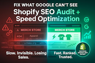 perform expert shopify seo audit, technical optimization and speed fixes