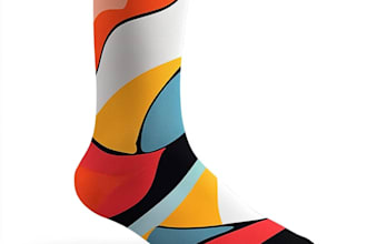 draw a professional socks design of your brand