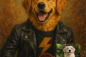 create a beautiful custom pet portrait from your photo